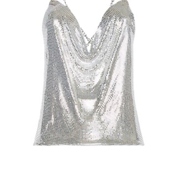 8 Other Reasons Kenny Silver Sequin Top size OS - Picture 3 of 8